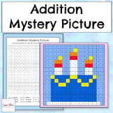 Addition Fact Practice Color by Number Mystery Picture Blue Birthday Cake