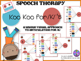 Speech Therapy /K/ Articulation VISUAL AUTISM SPECIAL ED Cue Graphic Organizer