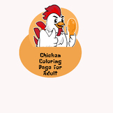 Chicken Coloring Page for Adult