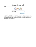 Research yourself - sociology