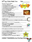 100 One Hundred Day of School Math Trivia Questions