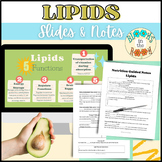 Lipids (Fats) Slides & Guided Notes | Nutrition: Macronutrients | CTE, FCS, FACS