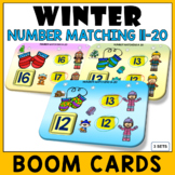 Winter Number Recognition 11 to 20 Boom Cards Preschool - Mittens