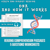 DNA and How It Works Reading Comprehension Passages & Questions Worksheet