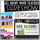 Meet the Teacher Editable Slides for Back to School & Open House Night