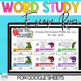 Word Work Prefixes ad ac af ag al Escape Activities Orton Gillingham SOR
