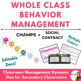 Whole Class Behavior Management Bundle Middle and High School