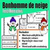 Bonhomme de neige - French Winter themed activity