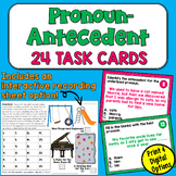 Pronoun Antecedent Agreement Task Cards: 24 Proofreading Exercises