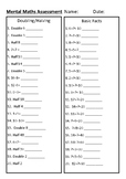 Mental Math Assessment