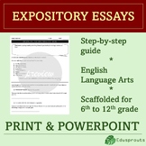Expository Writing Package With Fully Editable Slides - 6th to 12th ELA