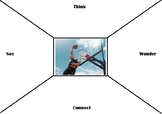 See, Think, Wonder and Connect Graphic Organizer with Photos / Pictures