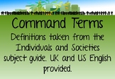 IB MYP Command Terms for Individuals and Societies
