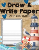 Draw & Write Paper Â¨C 34 Writing Sheets