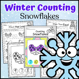 Winter Math Counting Snowflake Cards 1-10 | Kindergarten Math Center Activity