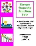 Escape the Fraction Fair- Fraction Review and Escape the Room Challenge