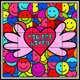 Love Links Us All: A Collaborative ValentineÂ¡Â¯s Poster, Coloring Page