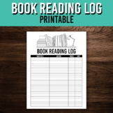 Independent Book Reading Log Printable | Back to School Goal Setting & Tracking 