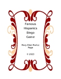 Famous  Hispanics  BINGO