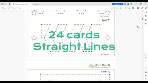Tracing Worksheets, 99 Pre-Writing Cards, Handwriting Lines, Scissor Cutting