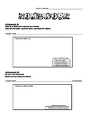 Cub Scout - Wolf Den - Achievement 8c and 8d Worksheet