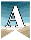 Beach Alphabet Banner - Capital Letters A-Z - Bulletin Board Decor