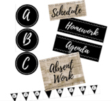 Board Label and Poster Set - Black and Shiplap