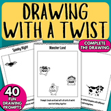 Drawing with a Twist | 40 Fun and Engaging Prompts | Complete the Drawing