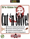Addition and Subtraction Practice Puzzles: Cut n' Solve!