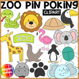 Zoo Pin Poking Clipart | Zoo Clipart for Fine Motor Activities