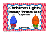 Sight Word Fluency Phrases Game - Literacy Center with Christmas Lights Theme