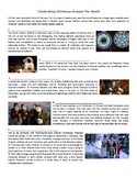Celebrating Christmas Around The World - Reading Comprehension Worksheet / Text