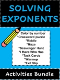 Exponents Activities Bundle!