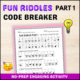 Fun Riddles Part 1  Code Breaker Cryptogram Worksheets