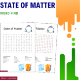 STATE OF MATTER SCIENCE ACTIVITY - WORD FIND SEARCH FINDER GAME GAS VOCABULARY