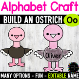 Ostrich Letter Oo One Page Crafts | Build an Ostrich Alphabet Letter Sounds