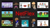 NetFlex September Choice Board -  Online, Virtual, Distance, Remote Learning, PE
