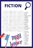 WORLD OF FICTION in French Word Search Puzzle Worksheets Activity