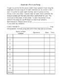 Quadratic formula song quiz