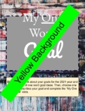 My One Word Goal - Brick Wall with Paint Background