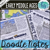 Middle Ages Doodle Notes and Digital Guided Notes Set 1 for Early Middle Ages