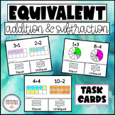 EQUIVALENT EXPRESSIONS Task Cards - Equal & Unequal Addition & Subtraction -SPED