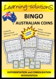 Australian Money - BINGO - COINS Only - 15 Boards/60 Cards - COLOUR