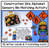 Construction Site Alphabet Matching Game for Sensory Bin (Uppercase & Lowercase)