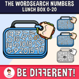Wordsearch Numbers Clipart Lunch Box (0-20) Back To School Food
