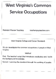 West Virginia's Common Service Occupations