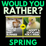 Would You Rather Questions Spring Edition, Fun Spring Activity