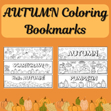 AUTUMN Coloring Bookmarks for Kids | 6 Printable Autumn-Themed Designs