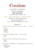 Coraline by Neil Gaiman; Multiple-Choice Study Guide Quiz/Answer Key