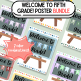 Welcome to Fifth Grade! Poster Bundle - All 7 Color Combinations